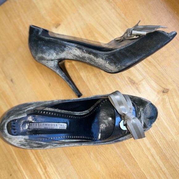 Stella McCartney velvet peep-toe heels 8.5/9.0 - Picture 3 of 14